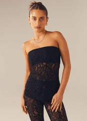 Sweet Fantasy Lace Tube Top - Shadow